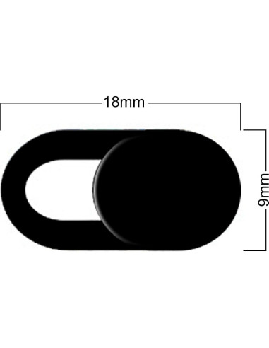 Cubierta de Webcam TENOC 5 Pcs Protección Privacidad Negro