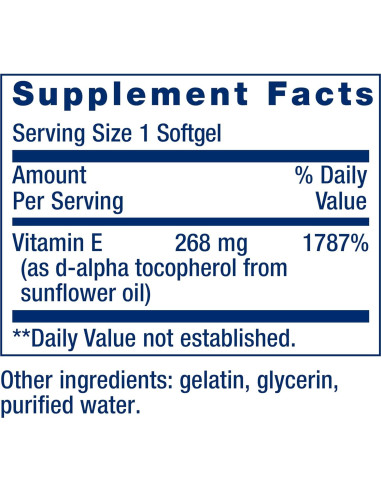 Suplemento Life Extension Vitamina E 268mg + D3 125mcg