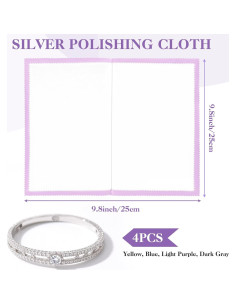Paño de Pulido de Joyería Femeng 4 Piezas 31.75x25.4 cm 2