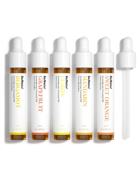 Juego de Aceites Esenciales Cítricos Benatu 10ml - 5 Paquetes
