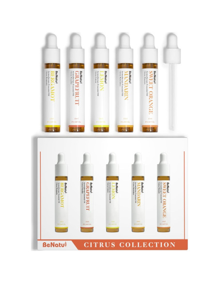 Juego de Aceites Esenciales Cítricos Benatu 10ml - 5 Paquetes