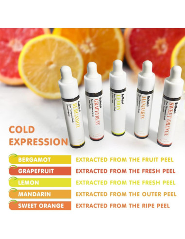 Juego de Aceites Esenciales Cítricos Benatu 10ml - 5 Paquetes