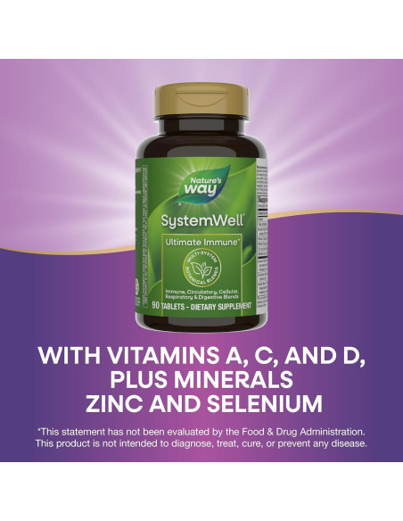 Tabletas Inmunológicas Nature's Way 90 Unidades Vitaminas A, C, D, Zinc
