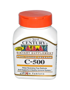 Tabletas de Vitamina C 500 mg 21st Century - 110 unidades 2