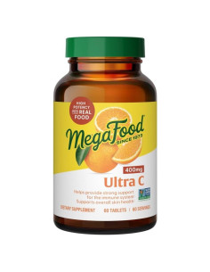 MegaFood Ultra C 400 mg - Suplemento Vegano Inmunológico 60 Tabletas