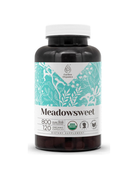 Cápsulas de Meadowsweet Garden Organics 120 unidades - Suplemento Herbal Cápsulas de Meadowsweet Garden Organics 120 unidades - Suplemento Herbal