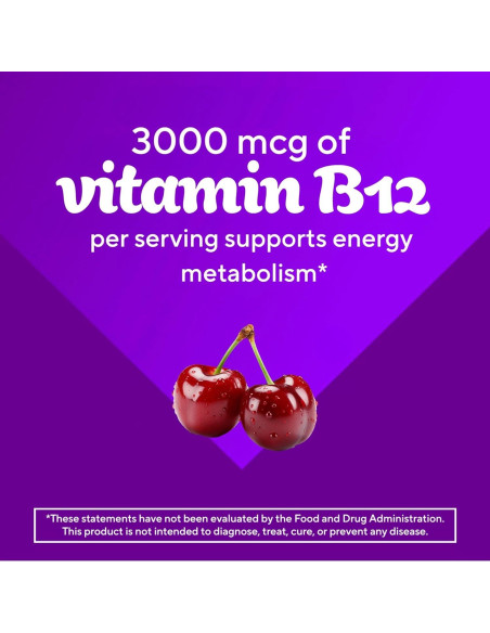 Gomas de Vitamina B12 Vitafusion 90 Unidades Sabor Cereza