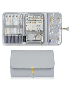 Organizador de Joyería MATEIN Gris, Estuche Portátil Impermeable