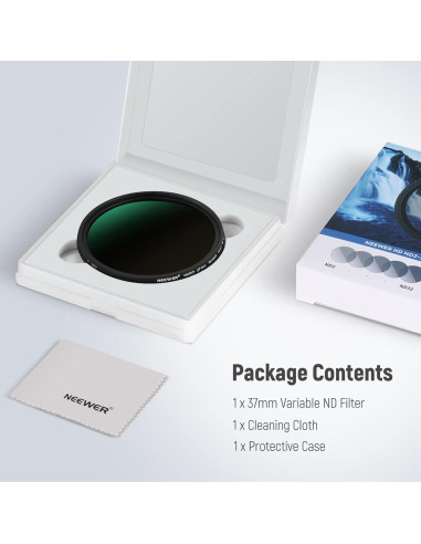 Filtro ND Variable NEEWER 37mm HD 1-5 Pasos Anti Rayones