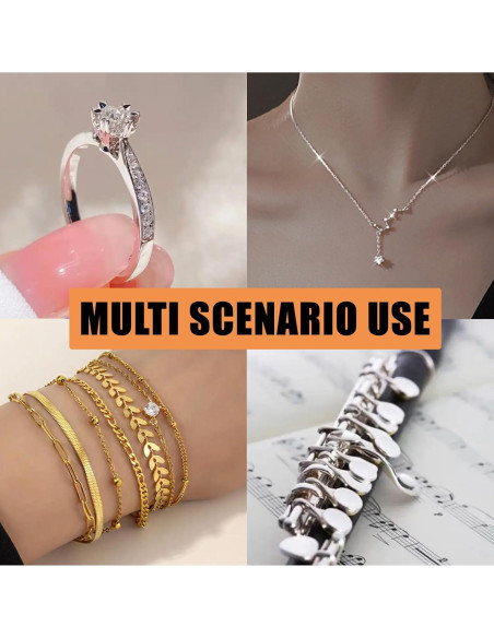 100 Paños de Limpieza de Joyería JAKOUE - 7.6x7.6cm Blancos