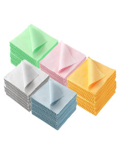 Paños de Limpieza de Joyería Hoteam 500 Pcs Microfibra