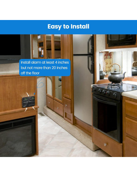 Detector de Monóxido de Carbono y Gas Propano Briidea 12V