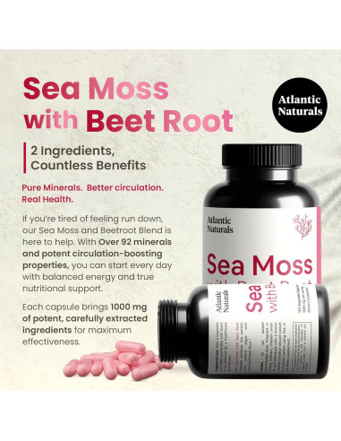 Cápsulas de Musgo Marino Irlandés Premium con Remolacha - 120 ct