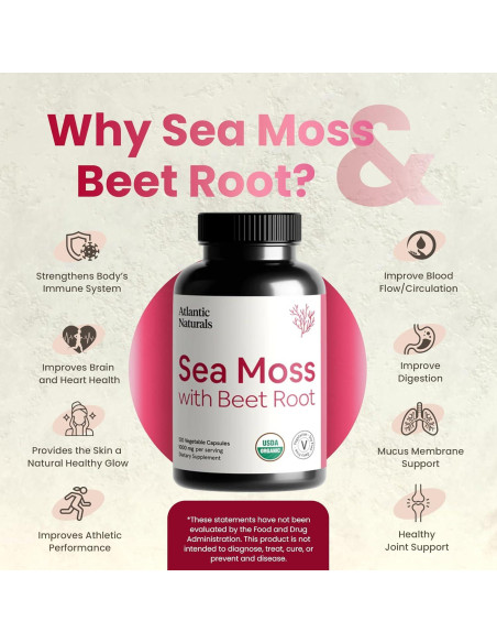 Cápsulas de Musgo Marino Irlandés Premium con Remolacha - 120 ct