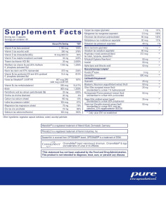 Multivitamínico Hipoalergénico Pure Encapsulations 180 Cápsulas 2