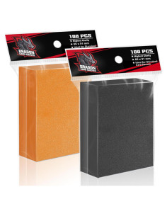 Mangas de Cartas Toyopeny Naranja-Negro 66x91mm 200 Unidades