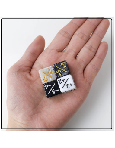48 Dados Contadores MTG D6 Acrílico Negro y Blanco