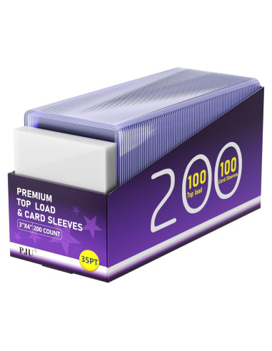 200 Fundas para Cartas PJU - 100 Toploaders y 100 Fundas