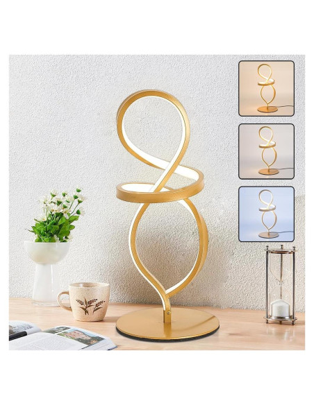 Lámpara de Mesa Regulable YLTLINK Dorada 40cm 15W 3 Colores