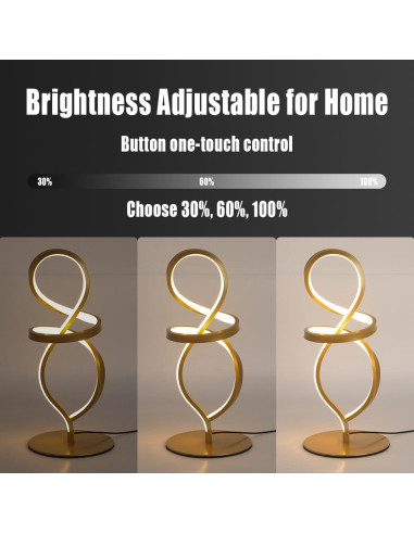 Lámpara de Mesa Regulable YLTLINK Dorada 40cm 15W 3 Colores