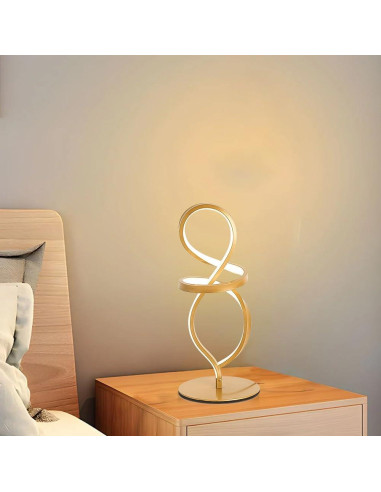 Lámpara de Mesa Regulable YLTLINK Dorada 40cm 15W 3 Colores