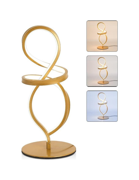 Lámpara de Mesa Regulable YLTLINK Dorada 40cm 15W 3 Colores