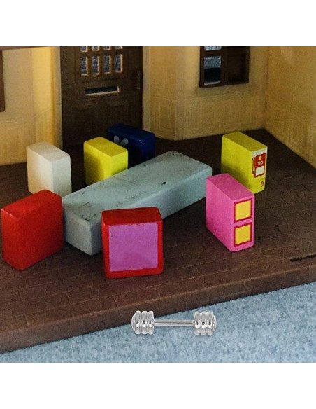 5PCS Mancuernas Miniatura Veemoon 2.79 cm Decoración Casa Muñecas