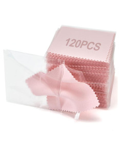 Paño de Limpieza de Joyería Point-Ring 120 Piezas Rosa 8x8cm