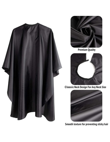 Capa de Barbero Delkinz Impermeable Unisex con Cierre Ajustable