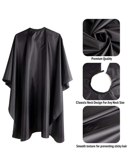 Capa de Barbero Delkinz Impermeable Unisex con Cierre Ajustable