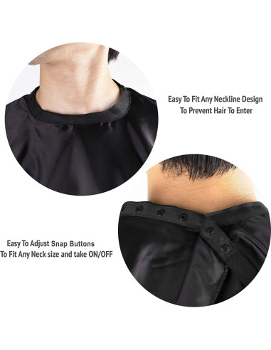 Capa de Barbero Delkinz Impermeable Unisex con Cierre Ajustable