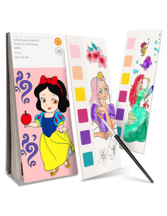 Libro de Pintura Acuarela ZHOC Princesa 80x190mm Sin Desorden