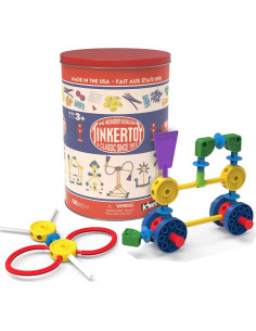 Set de Construcción Tinkertoy - 100 Piezas - Lata Retro 2