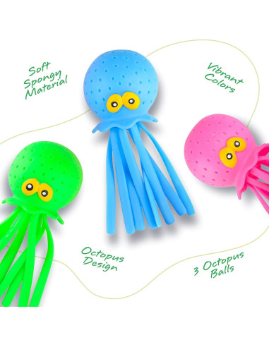 Bolas de Agua Pulpo ArtCreativity - Paquete de 3 Juguetes para Niños