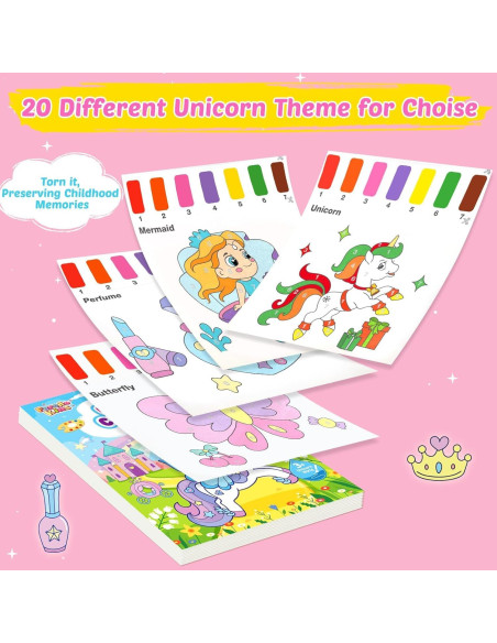 FEREDO KIDS Libro de Pintura Acuarela Unicornio 25.4x17.8cm