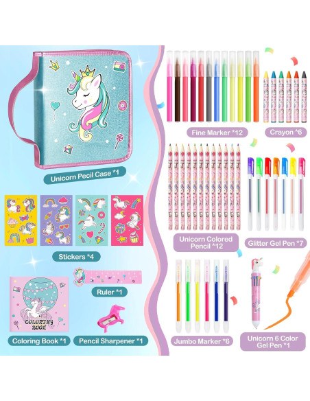 Juego de Marcadores Lavables Unicornio ABERLLS - 42 Piezas Juego de Marcadores Lavables Unicornio ABERLLS - 42 Piezas