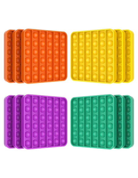 Set de 12 Juguetes Antiestrés Kakukokas - Sensoriales Push Pop
