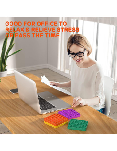 Set de 12 Juguetes Antiestrés Kakukokas - Sensoriales Push Pop