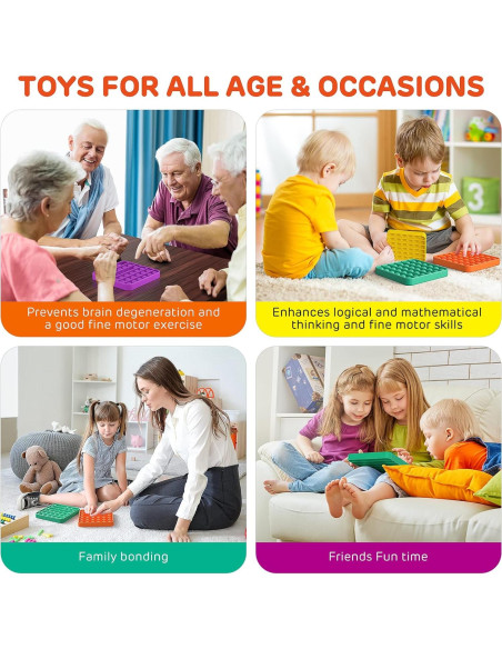 Set de 12 Juguetes Antiestrés Kakukokas - Sensoriales Push Pop