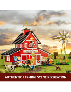 Juego de Construcción Granja FUNWHOLE 1368 Pcs con Luz LED 2