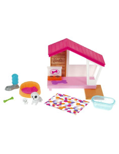 Mini conjunto de juego Barbie con 2 cachorros y accesorios