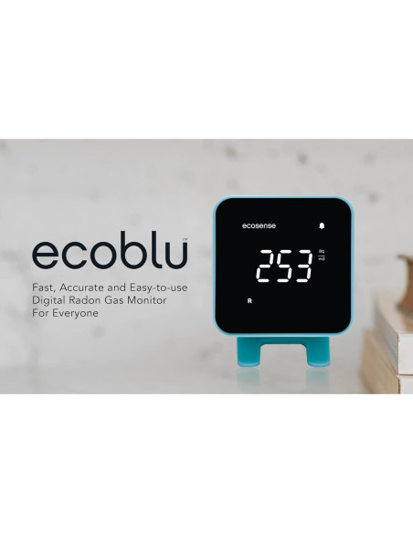 Detector de Radón Ecosense EB100 EcoBlu, Monitoreo Continuo Detector de Radón Ecosense EB100 EcoBlu, Monitoreo Continuo