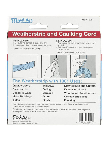 Cordón de Sellado Mortite Frost King 1/8" x 27.43 m Gris