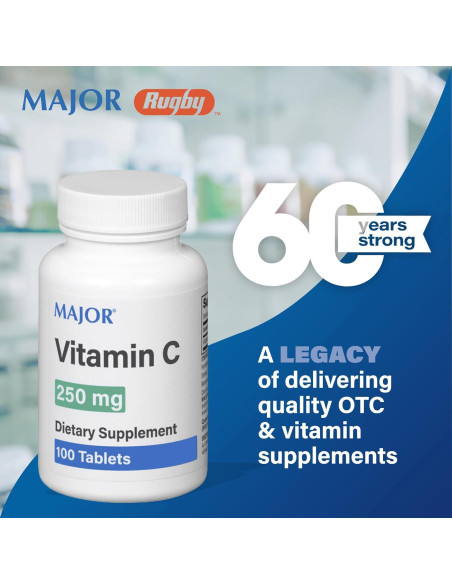 Vitamina C 250 Mg Major - Suplemento Dietético 100 Tabletas