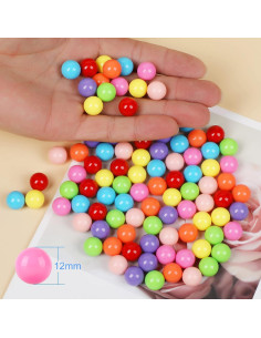 Bolas de Mármol Acrílicas Laviesto 12mm 96 Piezas Multicolores 2