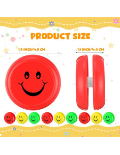 Liliful 50 Piezas Yo Yos Cara Sonriente para Niños 5 cm 2