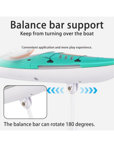 Barco RC GoolRC Azul 2.4GHz con Luces LED para Niños