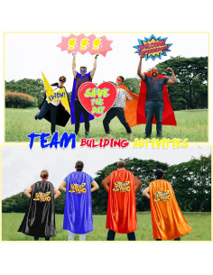 Capa y Máscara de Superhéroe Azul iROLEWIN para Adultos 2