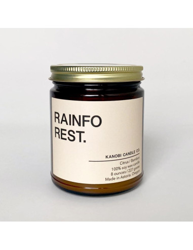 Vela Aromática Kanobi Bosque Lluvioso 255g Cera Soja Natural