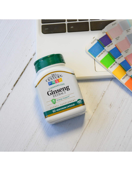 Extracto de Ginseng 21st Century Cápsulas Veganas 60 Unidades